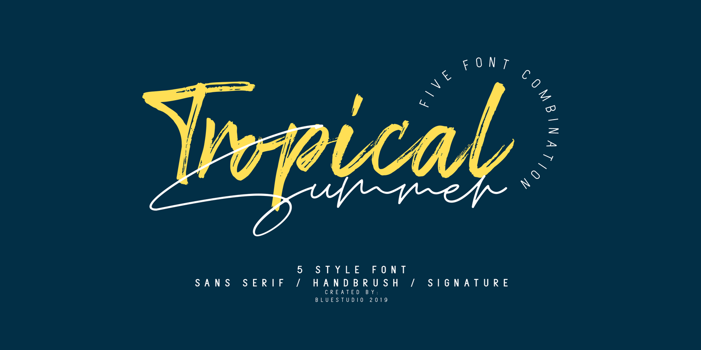 Tropical Summer Brush Font preview
